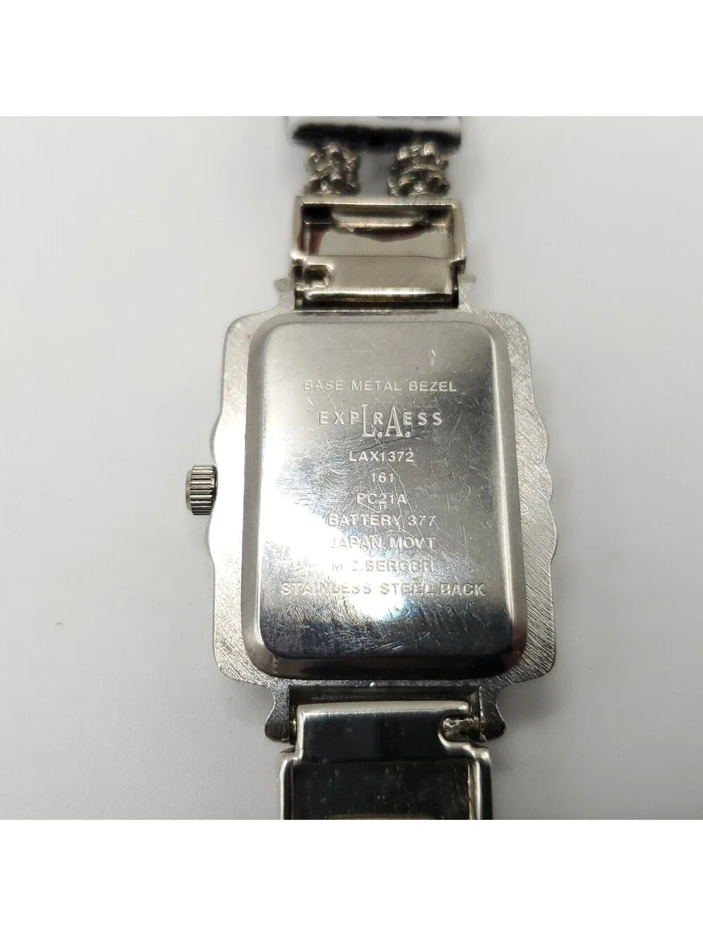 LA Express Watch Women Silver Tone MOP Dial Decorative Band New Battery 23mm